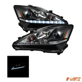 JDM Black LED DRL Day - Time Projector Head Lights for Lexus IS250 IS350 XE20 2005 - 2013 - Mars Performance